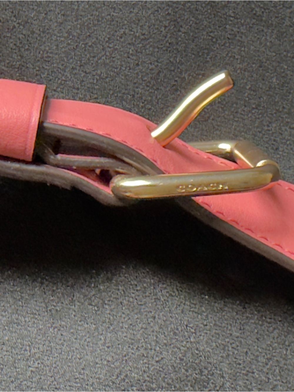 Authentic Coach Georgie Saddle Bag In Colorblock Faded Blush Taffy -model C8296 - Picture 15 of 16